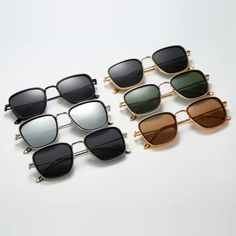 Модные Металлические поляризованные солнцезащитные очки в стиле панк стимпанк