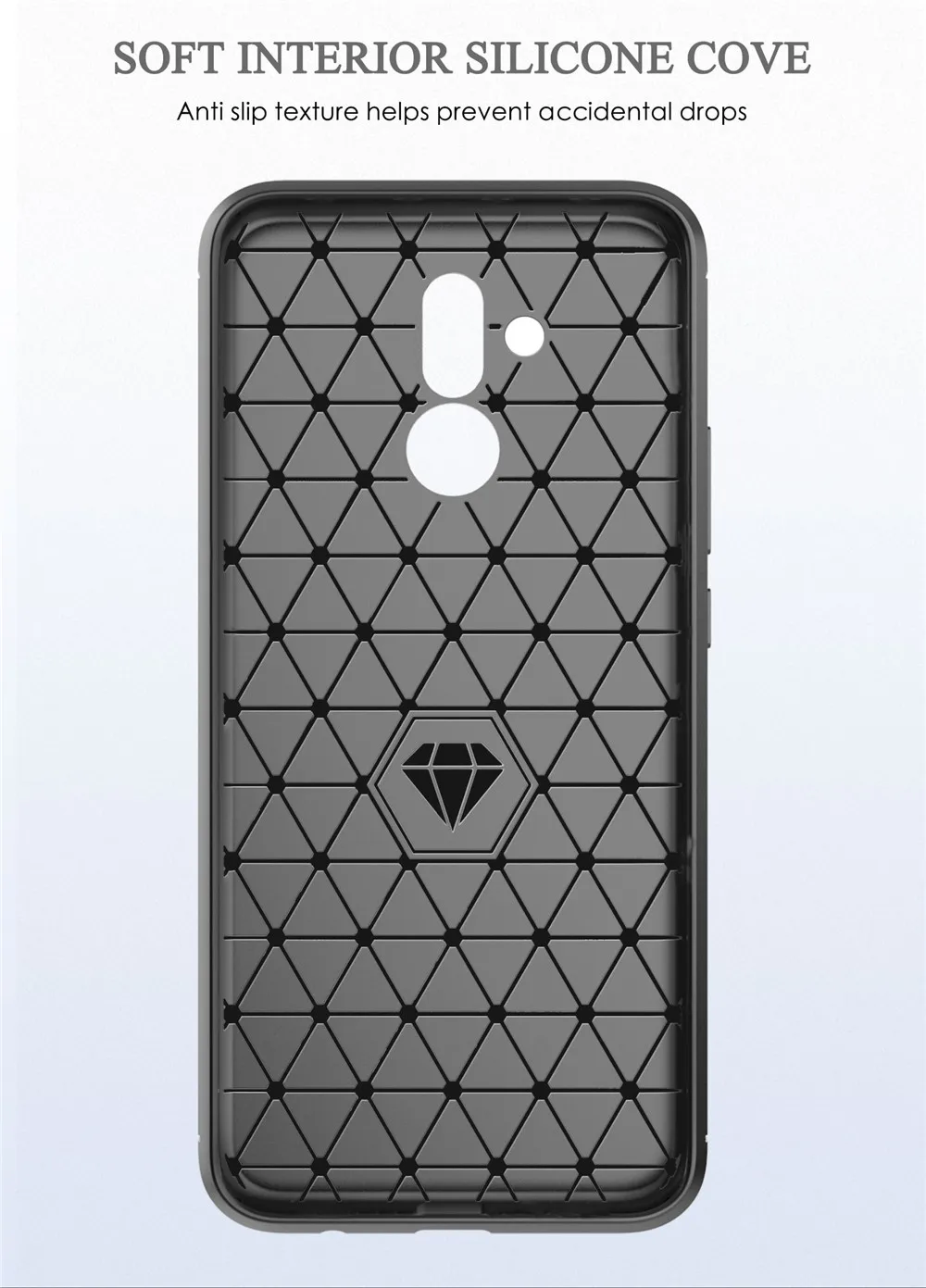 Роскошный мягкий силиконовый чехол из углеродного волокна для Huawei Mate 20 Lite