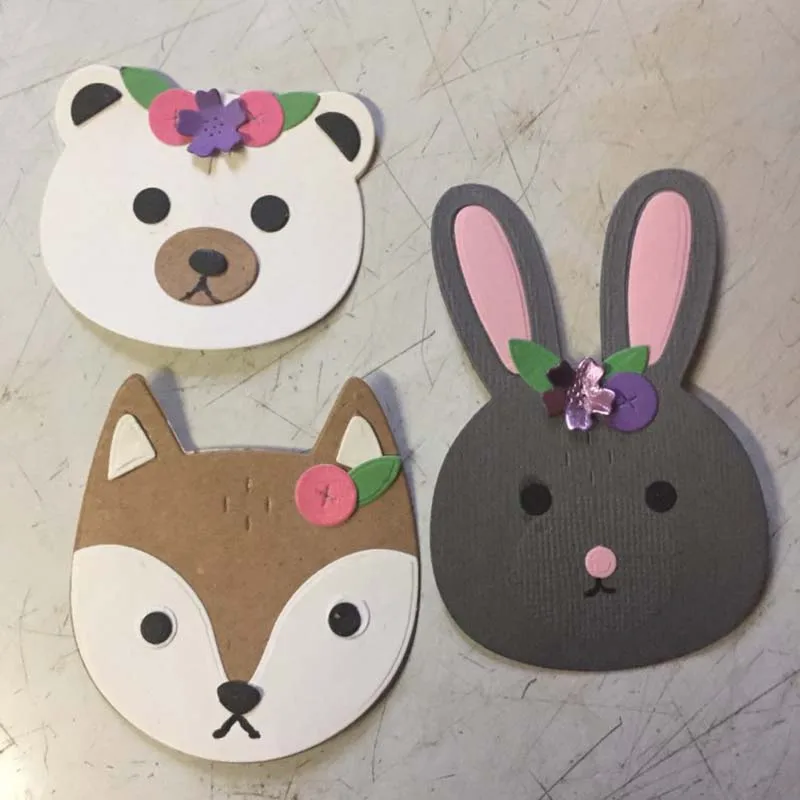 Металлические штампы для вырезания форма новые животные карточки скрапбукинга