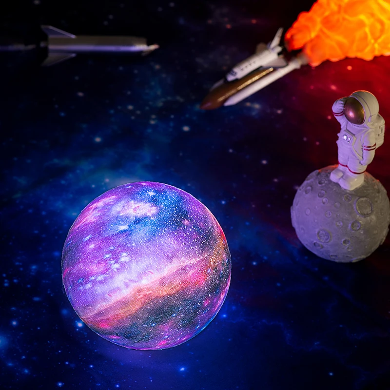 

2020 New Dropship 3D Print Galaxy Lamp As Like Moon Lamp Best Christmas Lights Night Light In Room Star Moon Light Decoration