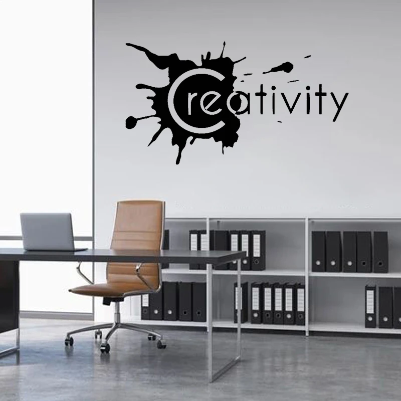 

Creativity Art Mural Motivational Quotes Vinyl Wall Sticker Inspirational Phrase Study Room Company Office Classroom Decoration