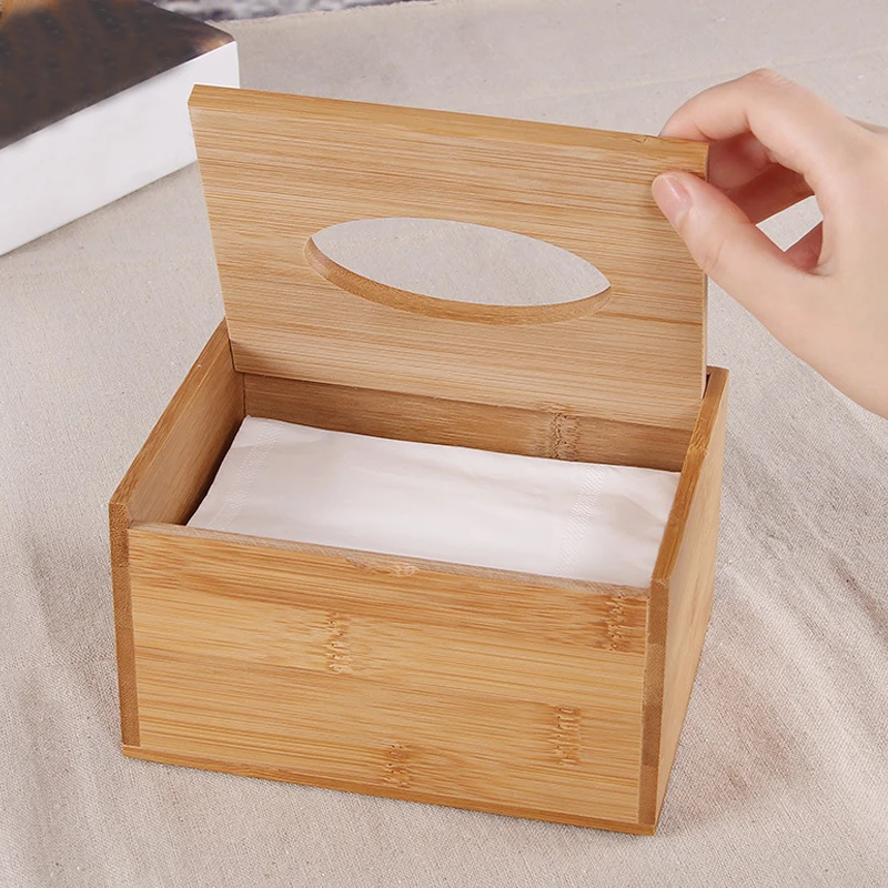 Коробка для бумажных салфеток из бамбука в ретро-стиле | Дом и сад