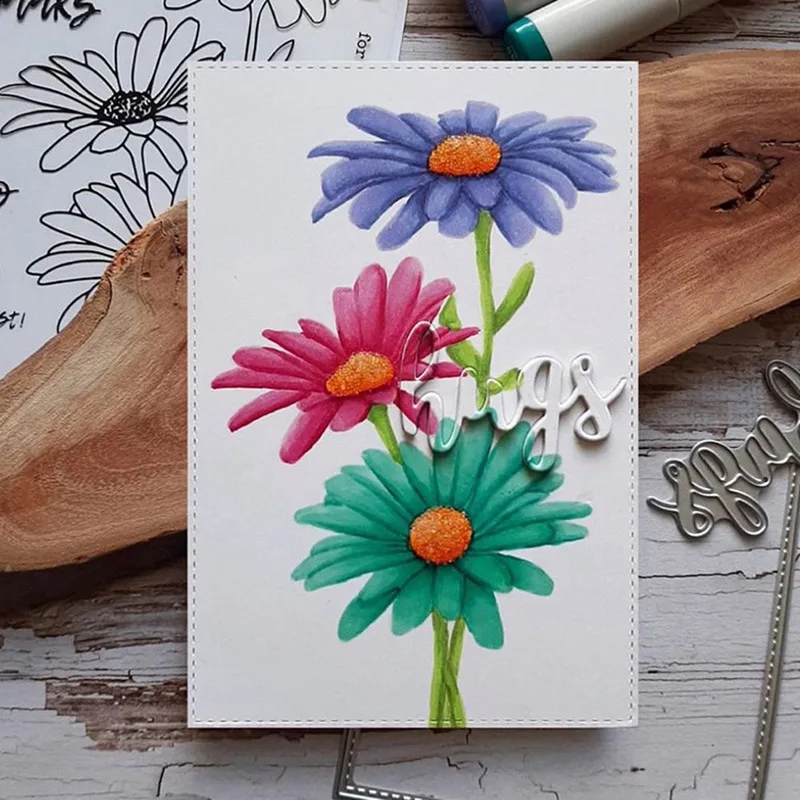 

Благодарения цветок металла резки штампы и прозрачные штампы Прозрачная силиконовая печать для DIY Скрапбукинг Фотоальбом Декоративные