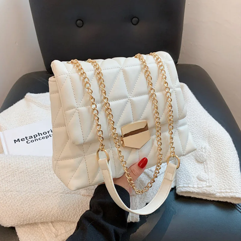 

Embroidery Small PU Leather Shoulder Crossbody Bags For Women 2021 Fashion Chain Women's Designer Handbags Travel Cross Body Bag
