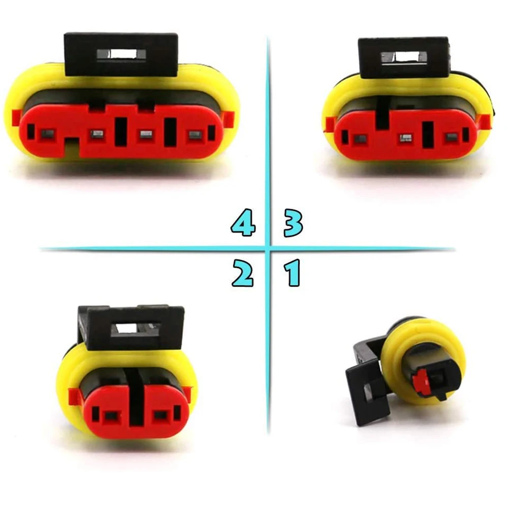 352 шт. водонепроницаемые автомобильные коннекторы для проводов 1/2/3/4 контактов |