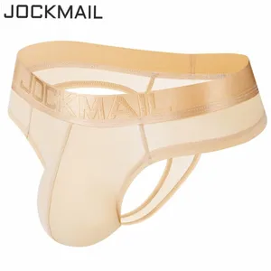 Трусы-джоки JOCKMAIL мужские с мешочком для пениса, прозрачные брифы, бикини, танга, джоки для геев, нижнее белье
