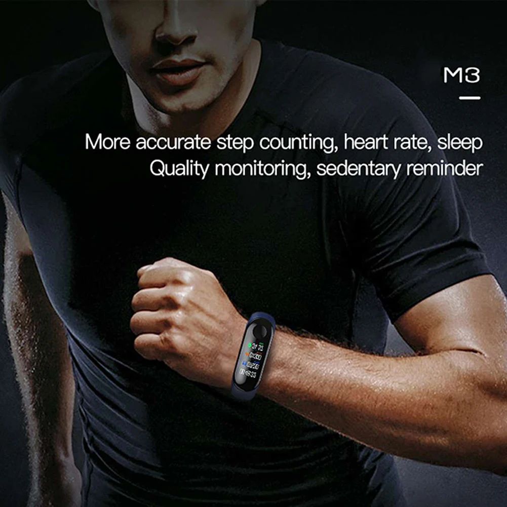 M3 smart sports bracelet P67 waterproof Blood pressure Heart Rate Monitoring Pedometer watch Wristband Fitness Tracker | Мобильные