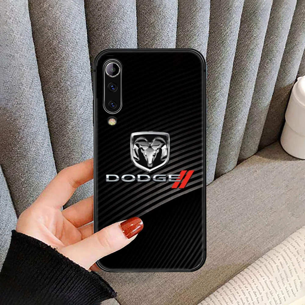 

Luxury Sport Car Dodges logo Phone Case cover For XIAOMI redmi note K 4 5 6 7 8 9 10 20 30 3 A X Pro ultra black coque 3D back