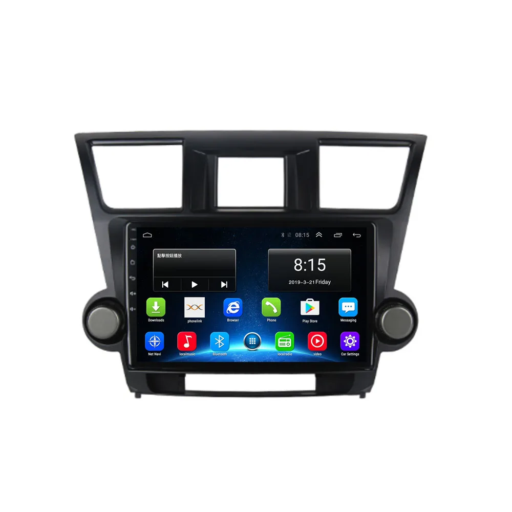Автомобильный мультимедийный проигрыватель Android 10 1/9/8.1 подходит для TOYOTA high Lander 2009