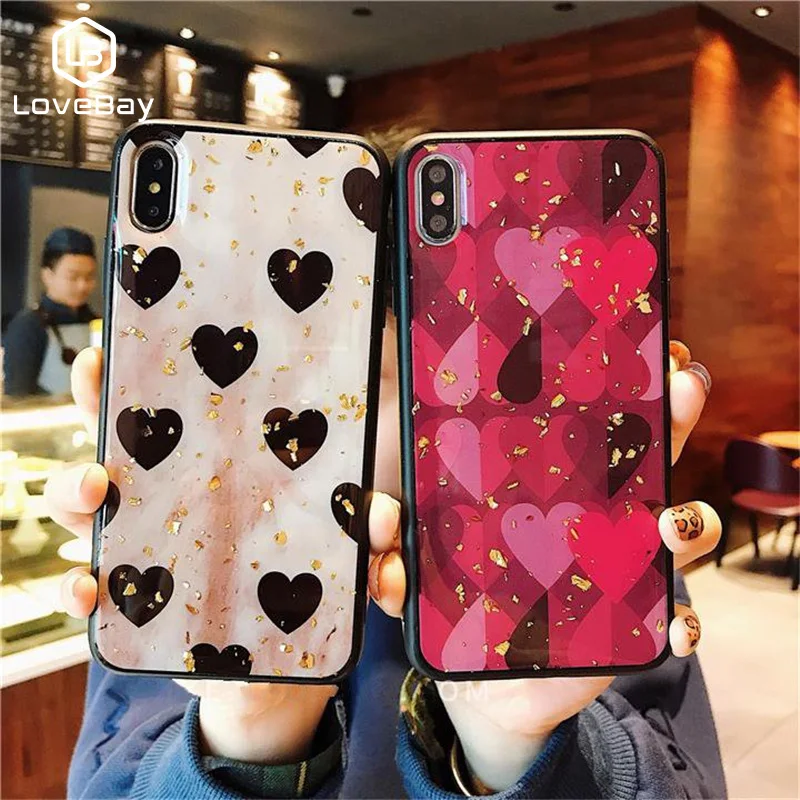 Lovebay чехол для телефона iPhone 6 6s 7 8 Plus X XR XS Max роскошный блестящий яркий фольга