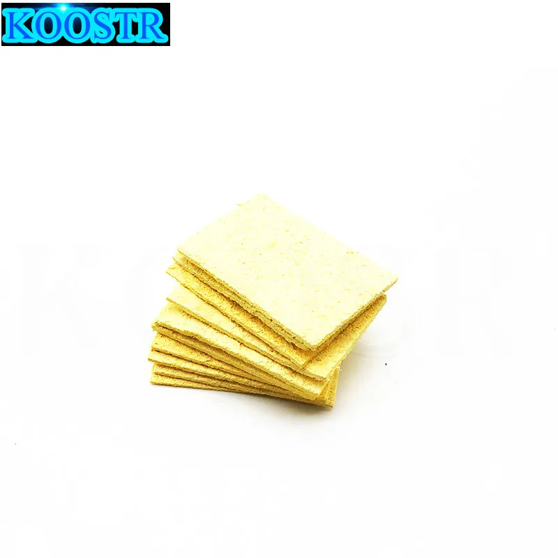 10 шт. желтая Чистящая губка для прочного электрического сварочного паяльника |