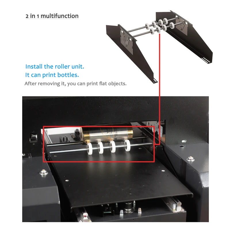 Automaitc A3 size LED UV Printer with Free Ink and Cylinder for bottle printing Flatbed Printing Machine | Компьютеры и офис