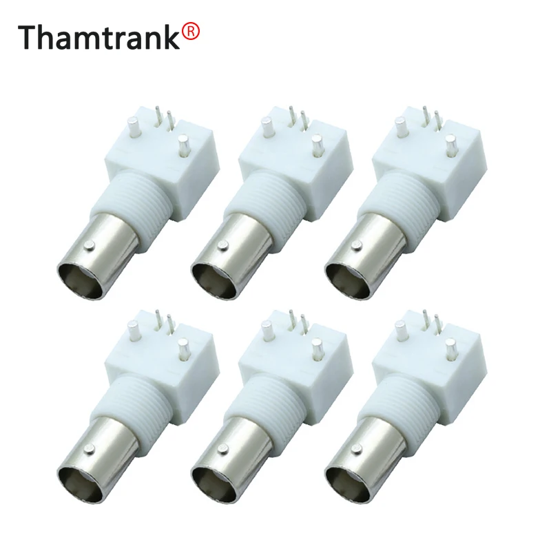 100 шт./лот BNC женское крепление под прямым углом пластиковое белое для ПК печатная