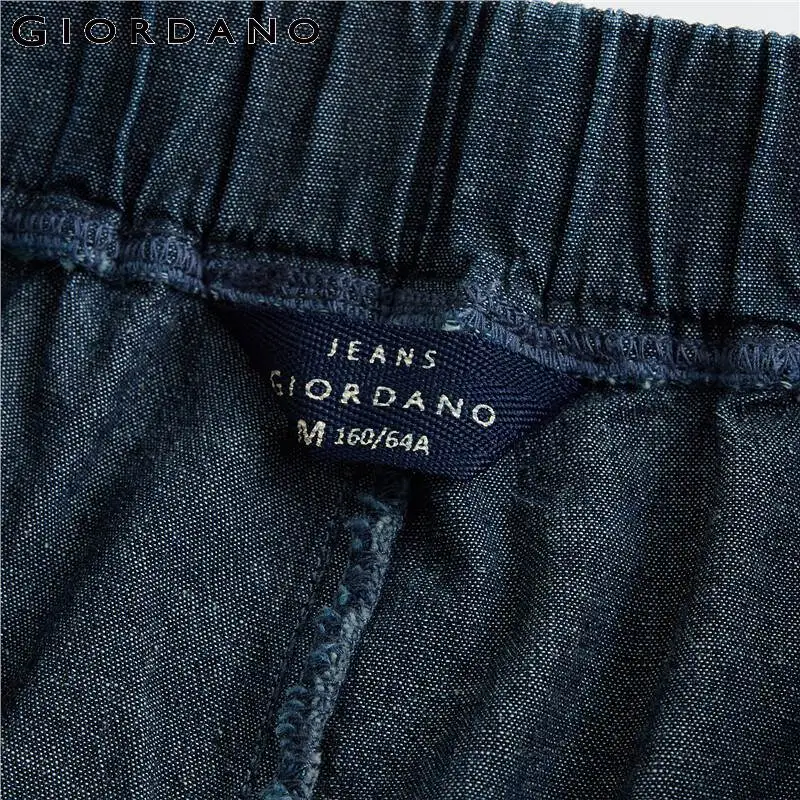 Джинсы Giordano женские с эластичным поясом тонкие брюки из денима до щиколотки