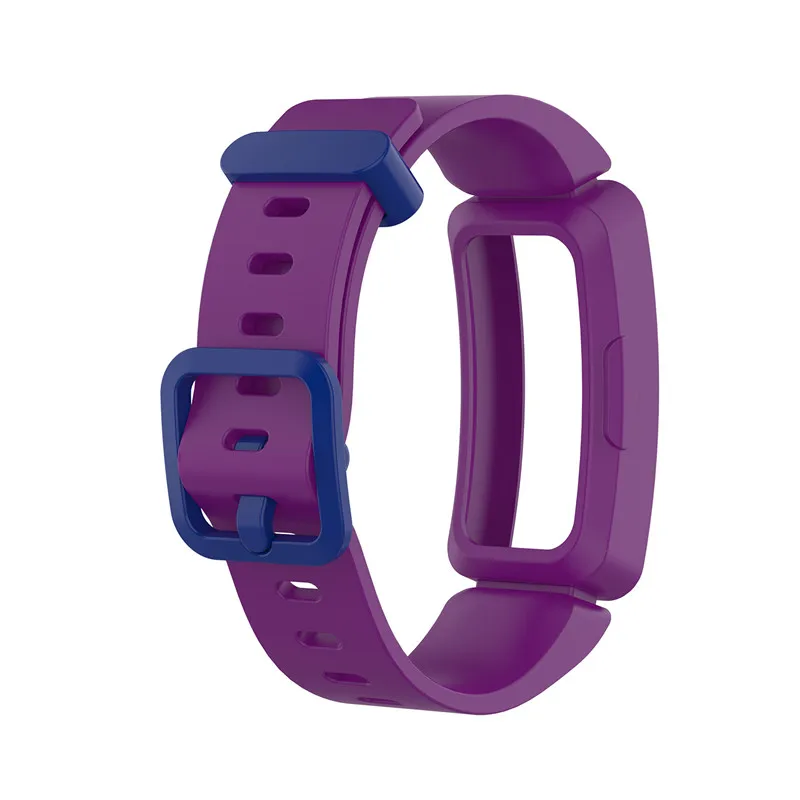 Dark Purple Navy Замена классический силиконовый ремешок Браслет для Fitbit ace 2 Дети часы ремешок для inspire/inspire огнеупорные часы - Цвет: Dark Purple Navy