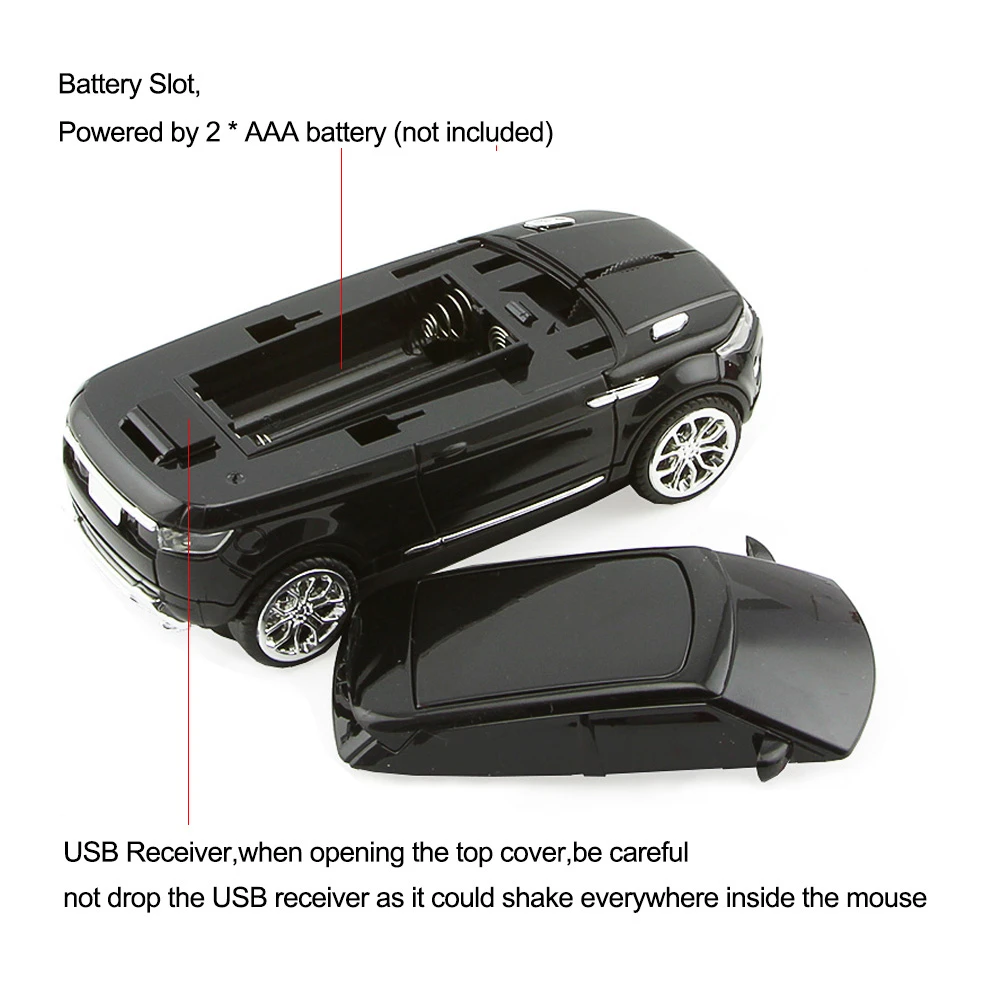 Беспроводная оптическая USB мышь в форме спортивного автомобиля|Мыши| |