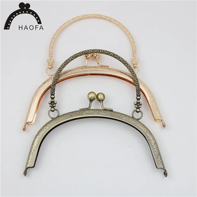HAOFA Новое поступление 16,5 см Arc Pures рамка для Matal винт ручная сумка Рамка DIY тиснение металла Кошелек Рамка 4 шт./партия
