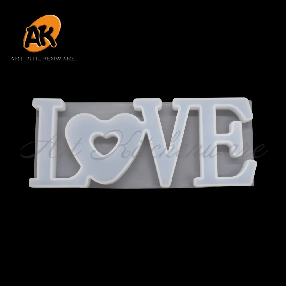 

Valentine's Day Series Word LOVE DIY Transparent Silicone Mould of Dried Fondant Cake Decorating Tool