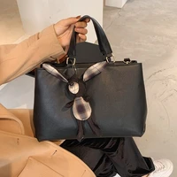 large women handbag luxury brand leather tote bags hot sale solid color shoulder bag lady black big crossbody bag bolsa feminina