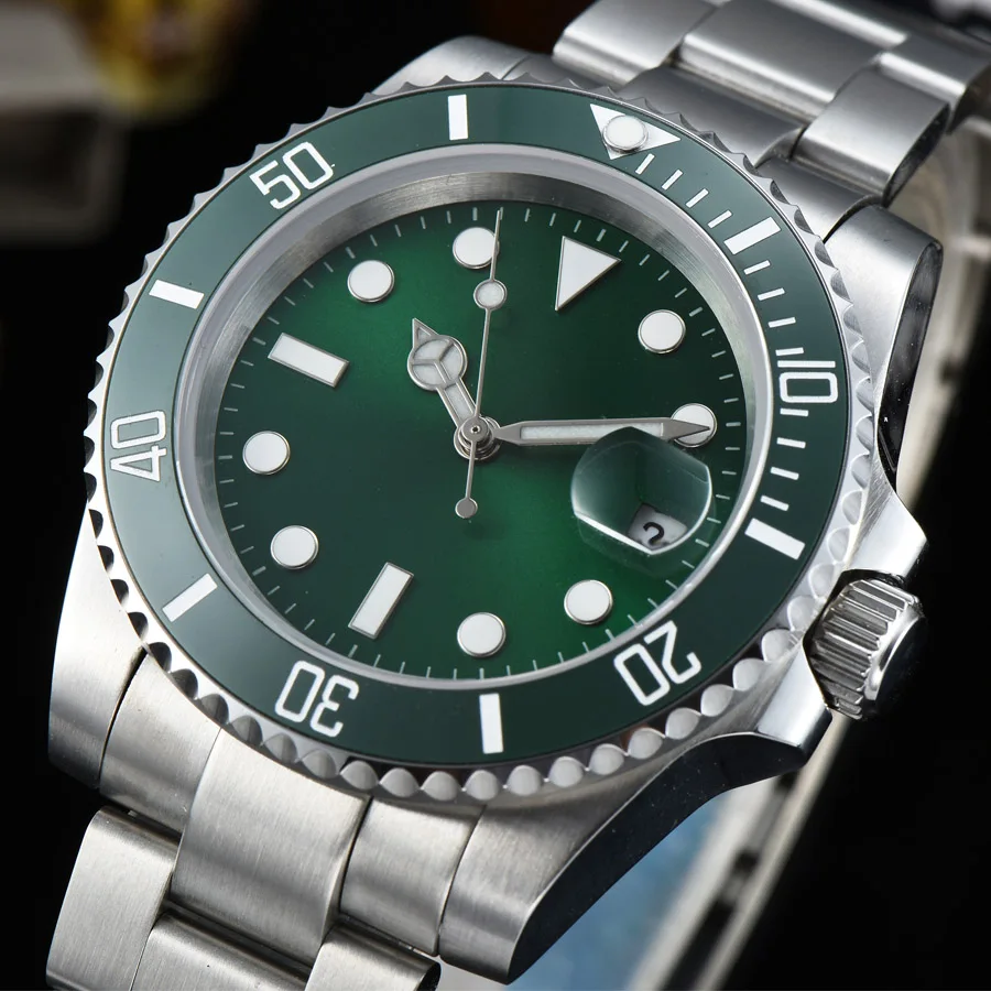 Мужские автоматические механические часы светящиеся водонепроницаемые с датой