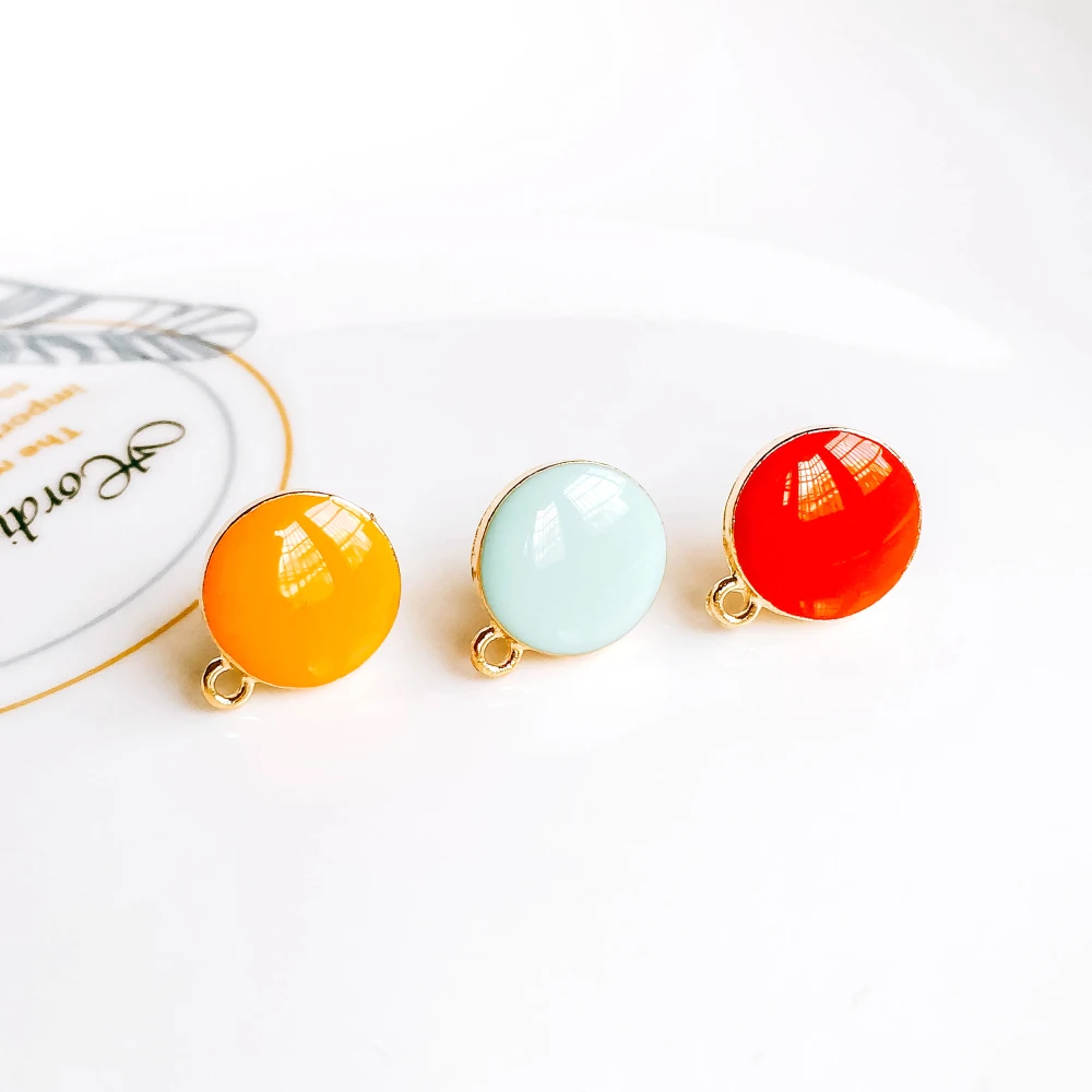 Разноцветные серьги-гвоздики аксессуары для сережек материал рукоделия 10 шт. |