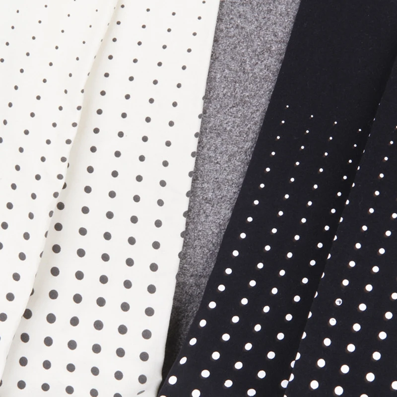 Милые женские колготки 80D с винтажным принтом летние бархатные в горошек для