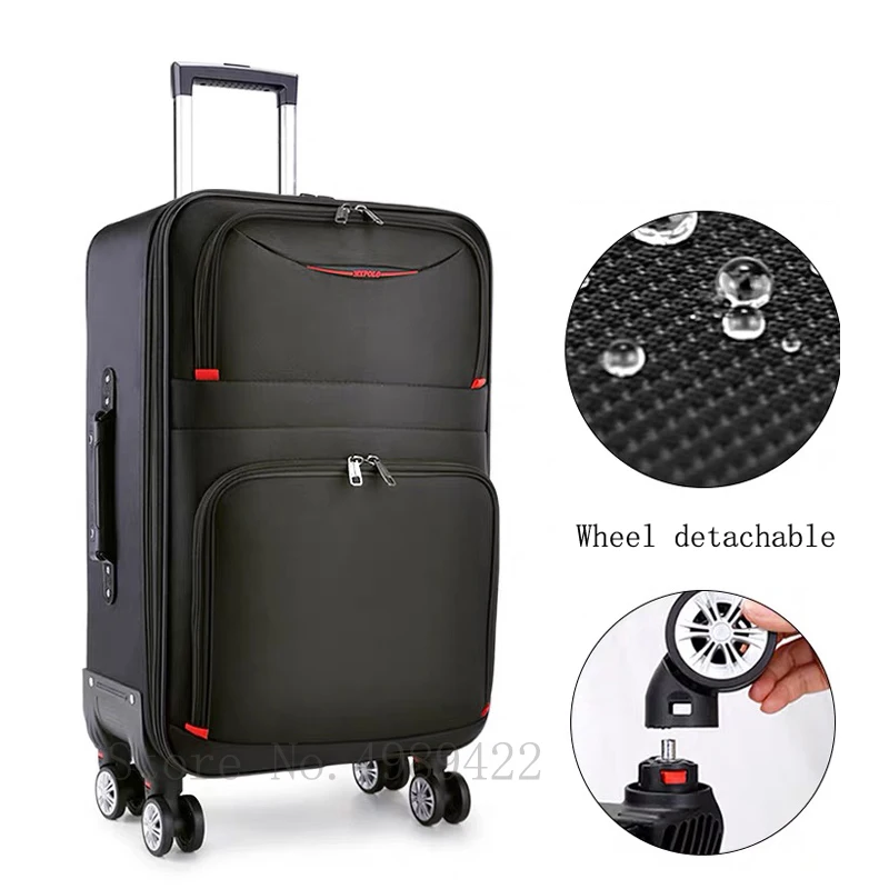 

22/24/26/28 inch Travel suitcase with wheels 20'' Cabin carry on trolley luggage bag Waterproof Oxford suitcase rolling luggage