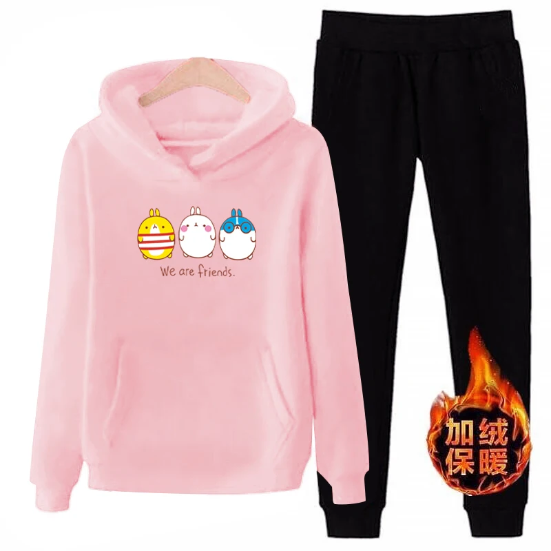 T03 3xl с любимыми персонажами из мультфильмов толстовки капюшоном и штаны комплект