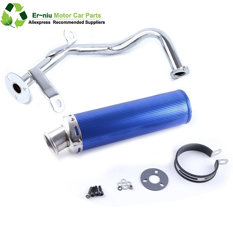 

GY6 50 80 выхлопная система для скутера Blue Gy6 50cc 137qma 139qmb, запчасти для китайского скутера