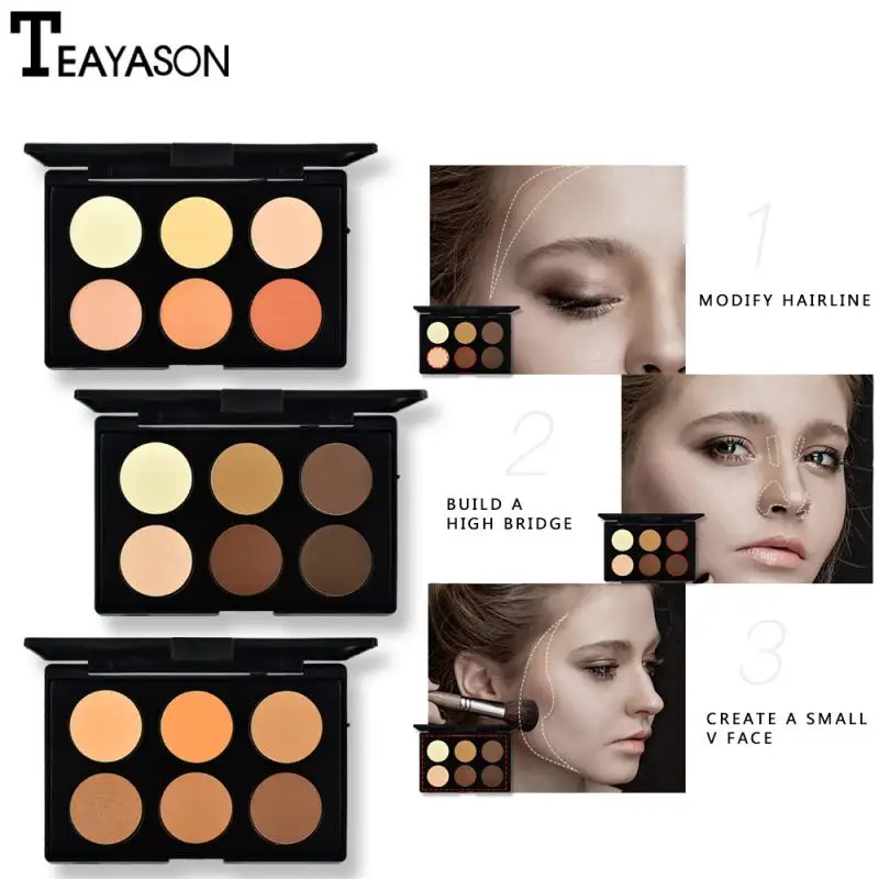 6 Цвет восстановление лица Ёмкость пудра косметическое средство макияж порошок