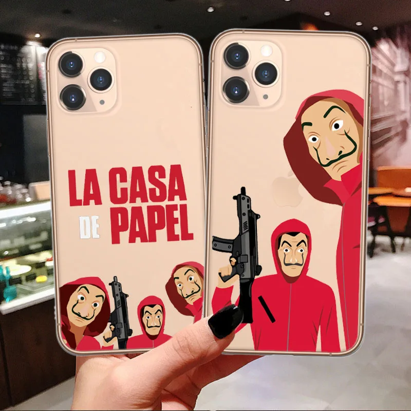 Чехол для iPhone X 10 SE 6S 6 7 8 Plus XS MAX XR Испания ТВ La Casa de papel мягкий чехол 11 Pro Max | Мобильные