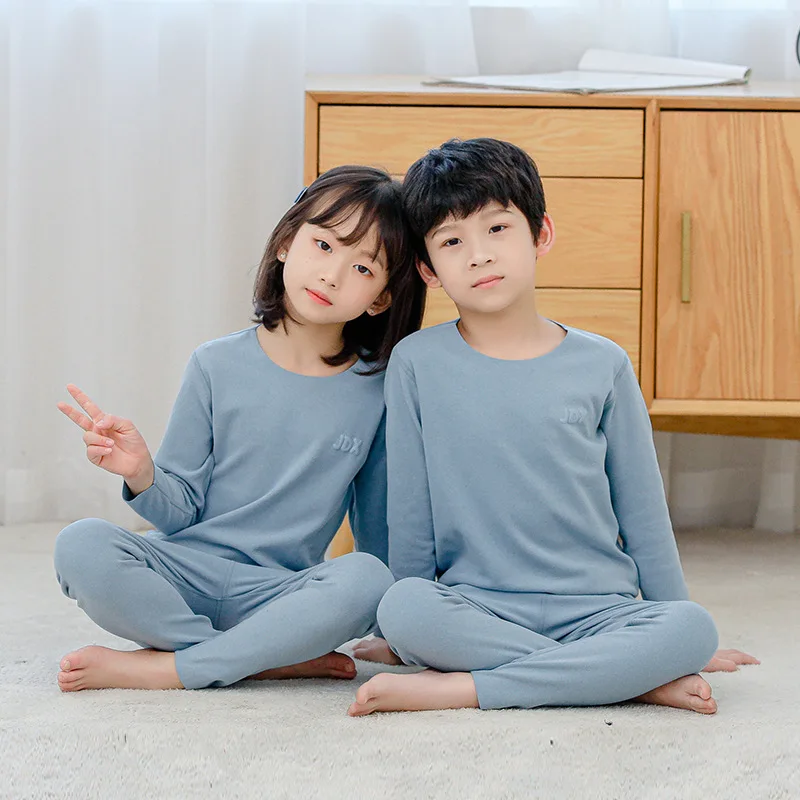 Одежда для сна мальчиков нижнее белье без следов осенне зимние пижамные комплекты детские пижамы Детская