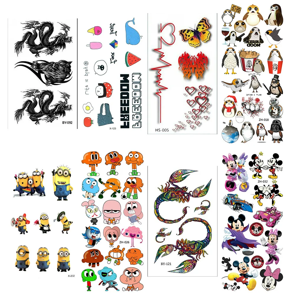 Временные татуировки бумага девушки стикер тело тату Дети Водонепроницаемый