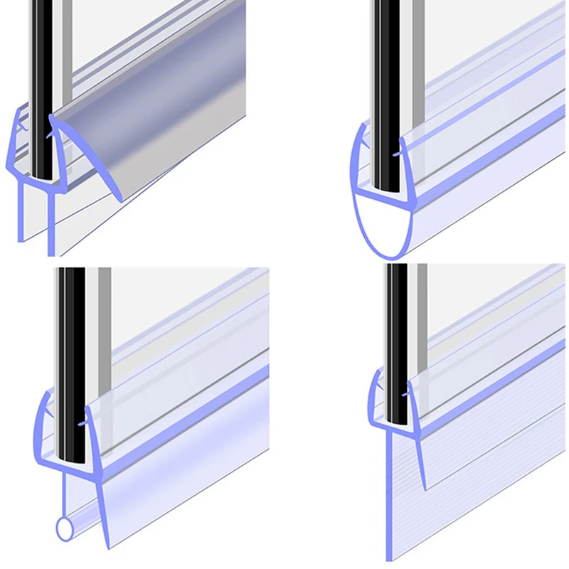 

Уплотнительная лента для дверей и душа, 50 см, 4-12 мм, 1 шт., уплотнительная лента для окон и дверей, уплотнительная лента для оконных стекол, еже...