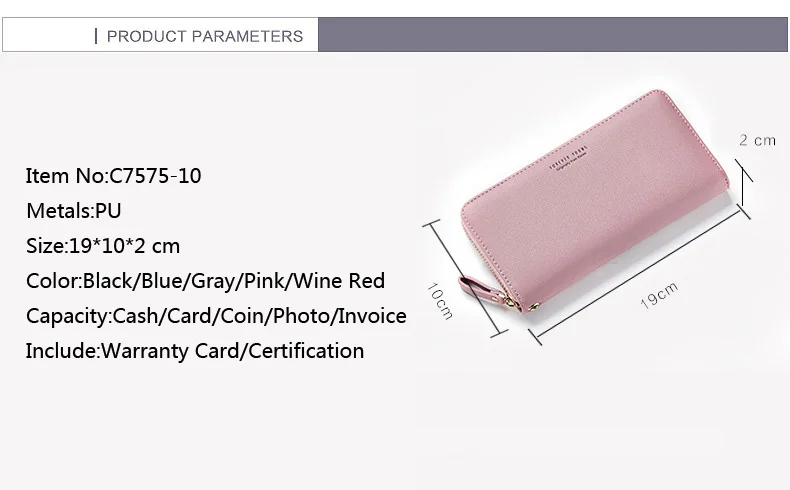 Wristband Women Long Clutch Wallet Large Capacity Wallets Female Purse Lady Purses Phone Pocket Card Holder Carteras