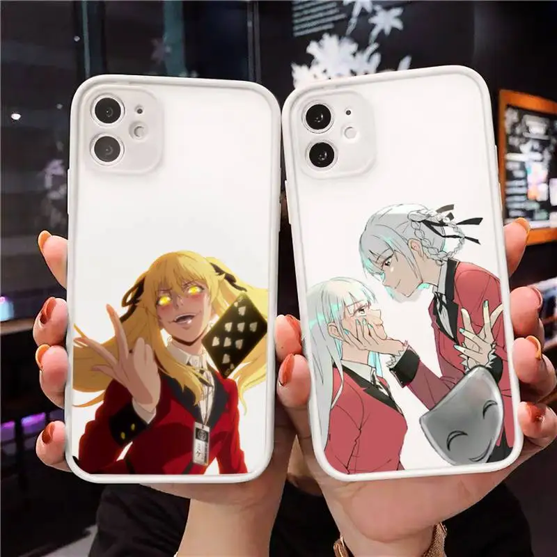 

Kakegurui Jabami Yumeko Phone Case Matte Transparent for iPhone 7 8 11 12 s mini pro X XS XR MAX Plus Clear mobile bag