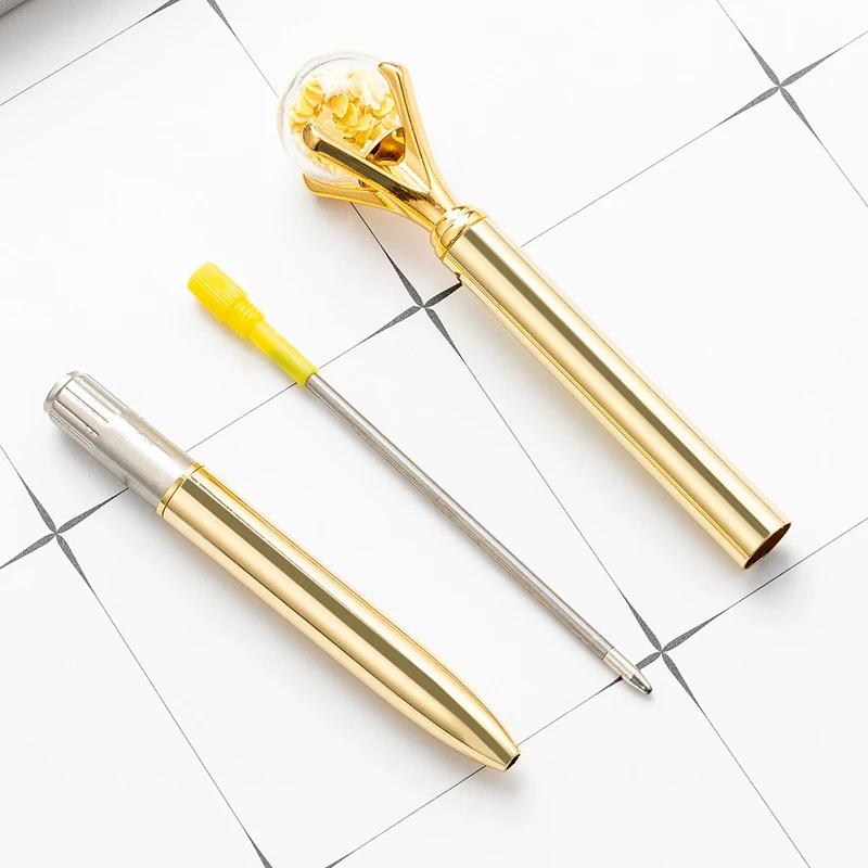 Гравировка логотипа алмазная металлическая шариковая ручка для письма на заказ