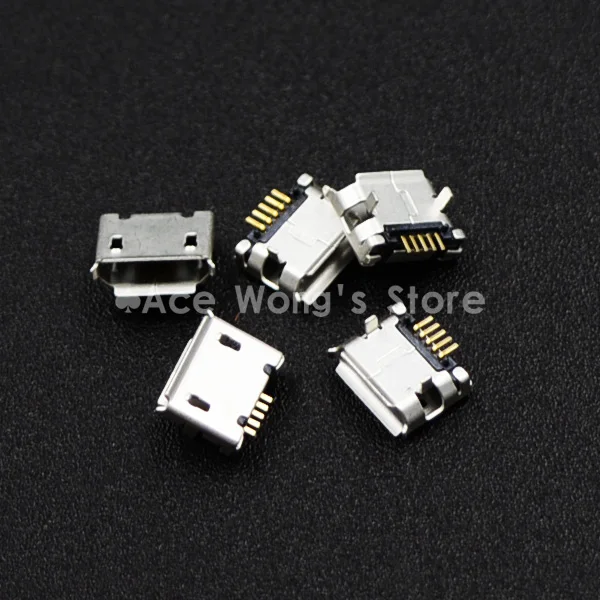 

New high quality 10pcs/LOT Micro USB 5P,5-pin DIP Micro USB Jack,5Pins Micro USB Connector Tail Charging socket