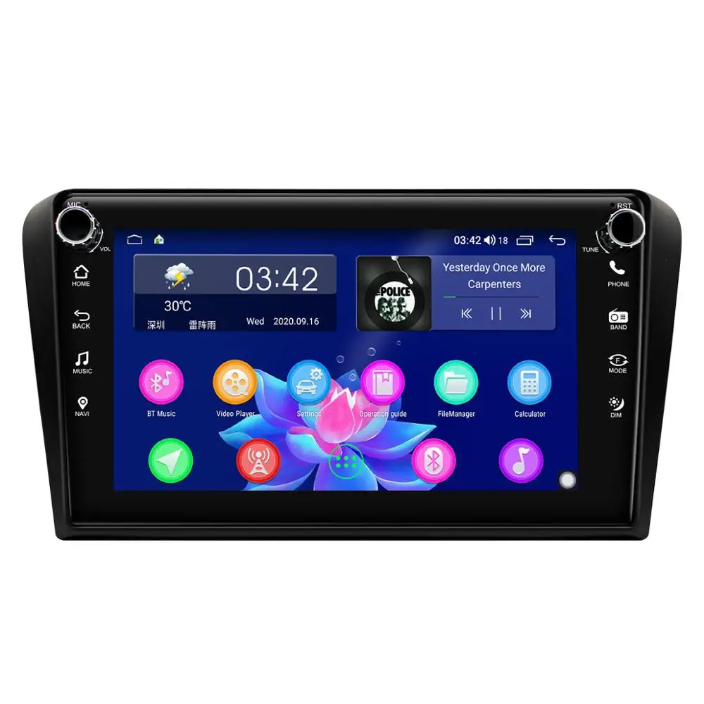 구매 안드로이드 10.0 자동차 라디오 플레이어 GPS 네비게이션 헤드 유닛 블루투스 RDS 와이파이 지원 Mazda3 2004-2008 Ips에 대한 4G/무선 Carplay