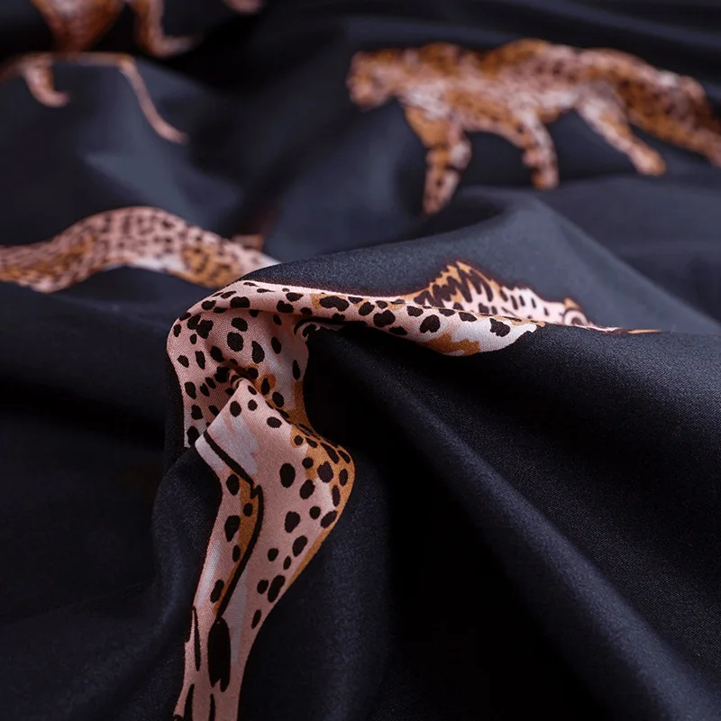 Leopard Comforter Bedding Sets King Duvet Cover Luxury Modern Pillowcase Bed Set Adult Animal Cotton Couple 200*200 | Дом и сад