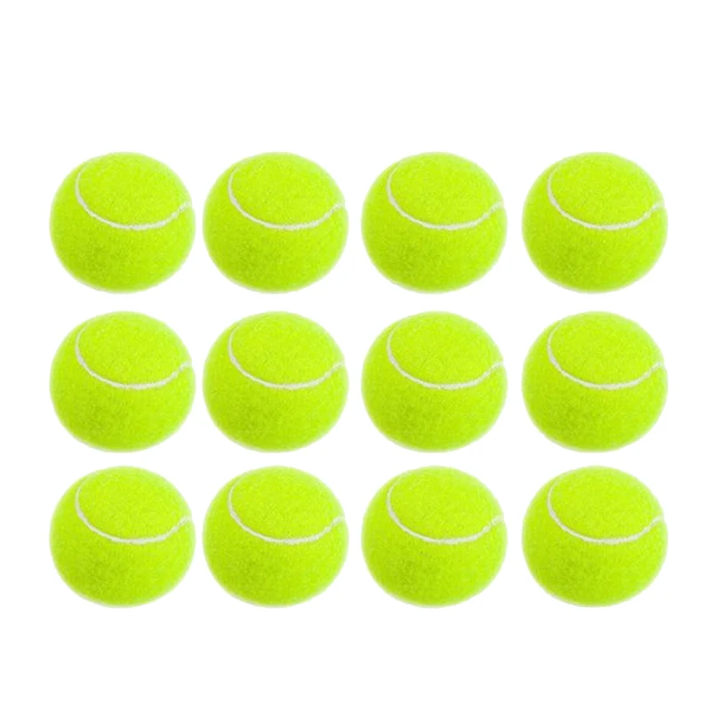 

12 PCS Tennis Training Tennis Balls, Rubber Tennis Balls, 1.3 Meters High Elasticity Tennis Balls