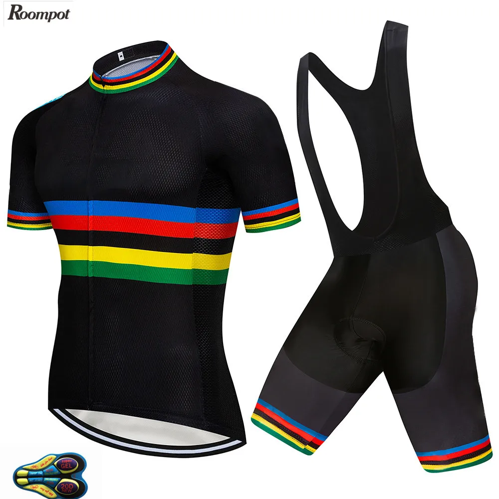 2020 профессиональная команда черная веломайка нагрудники шорты костюм 20D одежда