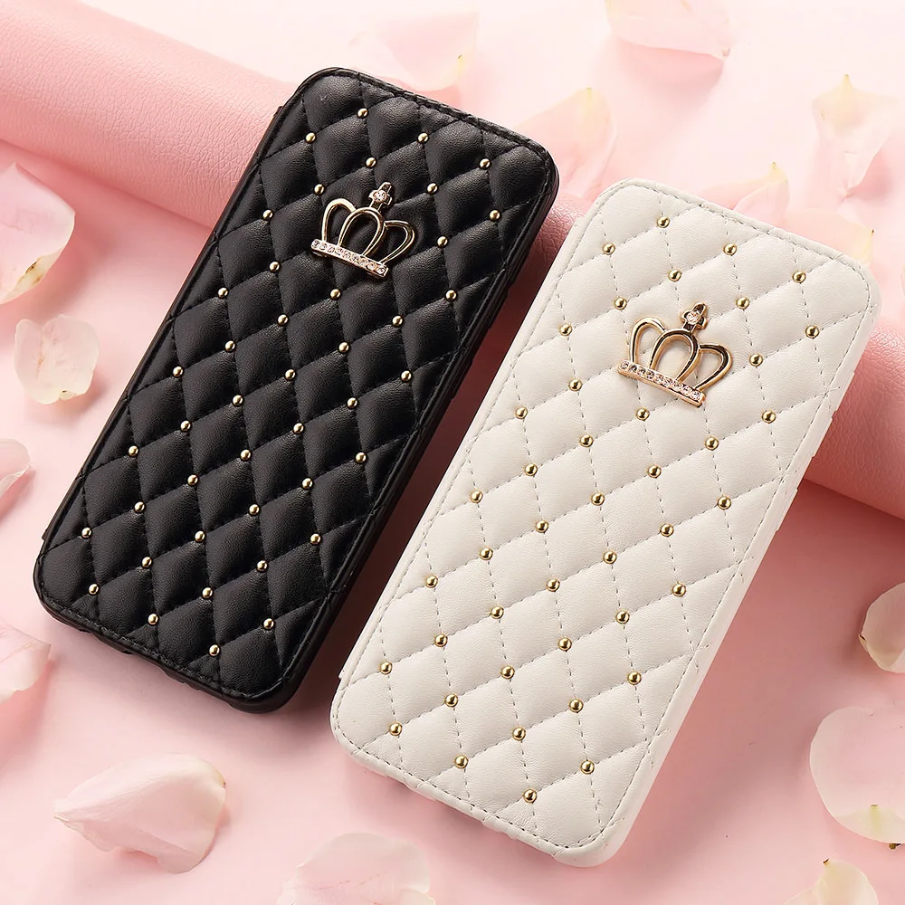 В виде королевской короны из бумажник чехол для Samsung Галактики J6 плюс 2018 J4 A8 A7 A5 A6