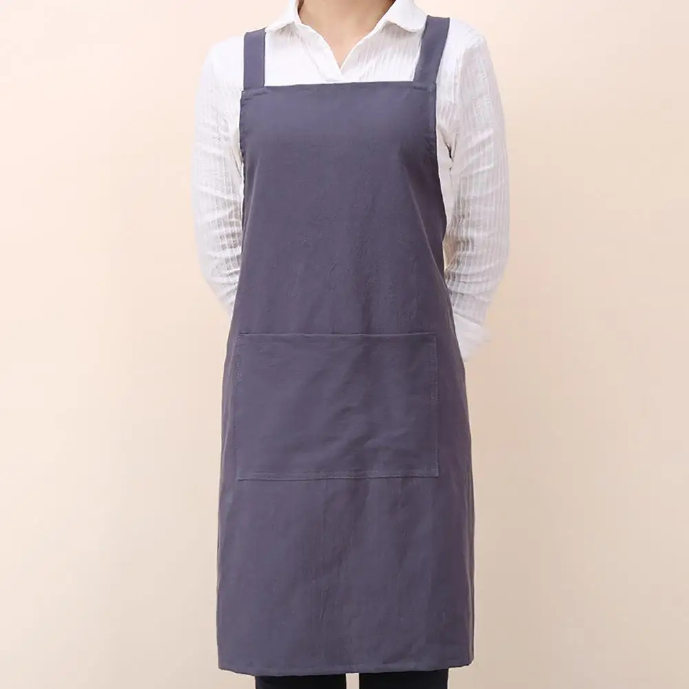 

Aprons Skin-friendly Sleeveless Cotton Ladies Workwear Aprons for Cooking