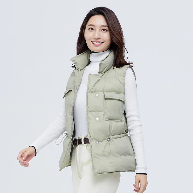 Fitaylor ульсветильник пуховой жилет женская короткая куртка белая на 90% утином пуху