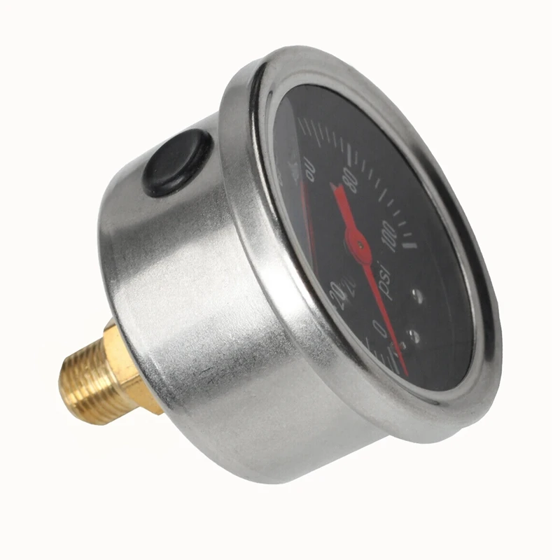 

Black Adjustable Fuel Pressure Regulator 0-100 Psi Gauge Universal New