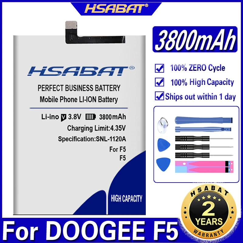 Аккумулятор HSABAT 3800 мАч для DOOGEE F5 | Мобильные телефоны и аксессуары