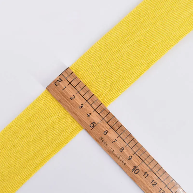 Yellow 3 м/лот 4,8 см ремень в елочку тканая хлопковая тесьма ткань швейный ремень для сумок аксессуар для одежды Сделай Сам LX730 - Цвет: Yellow
