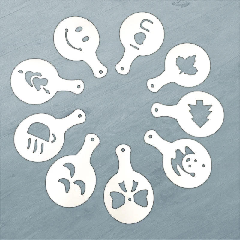 16 шт. трафарет для кофе с фильтром кофеварка капучино трафареты бариста шаблоны