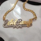 Ожерелье с именем на заказ, позолоченное ожерелье с именем, ожерелья на заказ